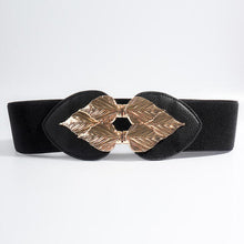 Load image into Gallery viewer, Alloy Leaf Buckle Elastic Belt
