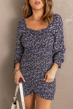 Load image into Gallery viewer, Ditsy Floral Smocked Sweetheart Neck Mini Dress
