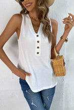 Load image into Gallery viewer, Buttoned V-Neck Tank
