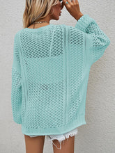 Load image into Gallery viewer, Openwork Button Front Cardigan
