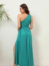 Load image into Gallery viewer, Cutout One-Shoulder Split Maxi Dress
