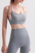 Load image into Gallery viewer, Cutout Racerback Scoop Neck Sports Bra
