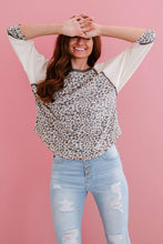 Load image into Gallery viewer, Jodifl Bestie Full Size Run Leopard Baseball Tee
