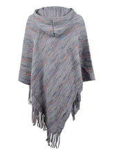 Load image into Gallery viewer, Fringe Hem Hooded Poncho
