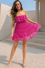 Load image into Gallery viewer, Strapless Frill Trim Smocked Dress
