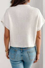 Load image into Gallery viewer, Flower Round Neck Short Sleeve Sweater
