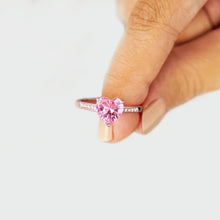 Load image into Gallery viewer, Heart Zircon 925 Sterling Silver Ring
