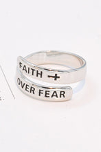 Load image into Gallery viewer, 925 Sterling Silver FAITH OVER FEAR Bypass Ring
