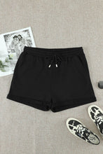 Load image into Gallery viewer, Drawstring Cuffed Shorts with Pockets
