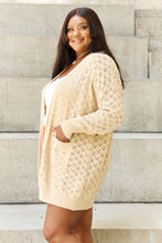 Load image into Gallery viewer, HEYSON Breezy Days Full Size Open Front Sweater Cardigan
