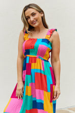 Load image into Gallery viewer, And The Why Multicolored Square Print Summer Dress
