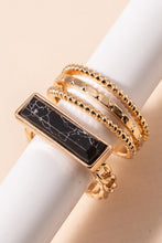 Load image into Gallery viewer, Rectangle Stone Ring Set
