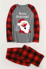 Load image into Gallery viewer, MERRY CHRISTMAS Graphic Top and Plaid Pants Set
