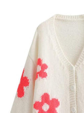 Load image into Gallery viewer, Floral Button Up V-Neck Cardigan
