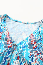 Load image into Gallery viewer, Printed Flutter Sleeve V-Neck Top cf
