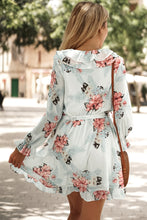 Load image into Gallery viewer, Floral Ruffled V-Neck Belted Dress
