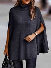 Load image into Gallery viewer, Turtleneck Dolman Sleeve Poncho
