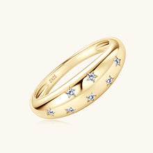 Load image into Gallery viewer, 925 Sterling Silver Inlaid Moissanite Star Ring
