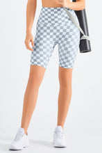 Load image into Gallery viewer, Checkered Wide Waistband Biker Shorts
