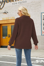 Load image into Gallery viewer, Horizontal Ribbing Johnny Collar Sweater

