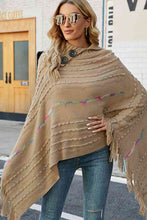 Load image into Gallery viewer, Cloak Sleeve Fringe Detail Poncho
