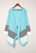 Load image into Gallery viewer, Striped Color Block Open Front Cardigan
