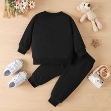 Load image into Gallery viewer, LITTLE BOSS Round Neck Long Sleeve Tee and Pants Set
