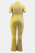 Load image into Gallery viewer, Plus Size Two-Tone Ribbed Top and Drawstring Pants Set
