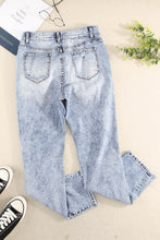 Load image into Gallery viewer, Splatter Distressed Acid Wash Jeans with Pockets
