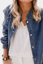 Load image into Gallery viewer, Shoulder Detail Denim Button Down Shirt
