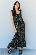 Load image into Gallery viewer, Doublju In The Garden Ruffle Floral Maxi Dress in  Black Yellow Floral
