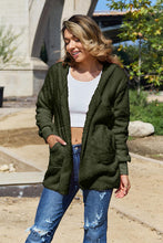 Load image into Gallery viewer, Teddy Hooded Jacket with Pockets
