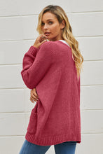 Load image into Gallery viewer, Button Front Plunge Cardigan with Front Pockets
