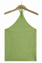 Load image into Gallery viewer, Ribbed Halter Neck Knit Top

