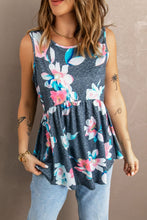 Load image into Gallery viewer, Floral Peplum Tank Top
