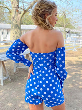 Load image into Gallery viewer, Polka Dot Off-Shoulder Romper
