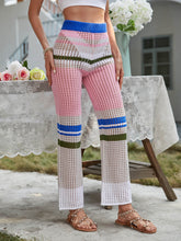 Load image into Gallery viewer, Color Block Openwork Knit Pants
