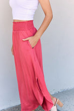 Load image into Gallery viewer, Doublju Comfort Princess Full Size High Waist Scoop Hem Maxi Skirt in Hot Pink
