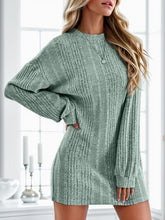 Load image into Gallery viewer, Round Neck Dropped Shoulder Mini Dress
