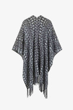 Load image into Gallery viewer, Open Front Fringe Hem Poncho
