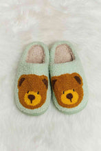 Load image into Gallery viewer, Melody Teddy Bear Print Plush Slide Slippers
