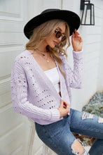 Load image into Gallery viewer, Open Front Cuffed Cropped Cardigan
