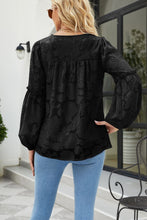 Load image into Gallery viewer, Applique Frill Trim Gathered Detail Blouse
