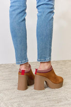 Load image into Gallery viewer, Legend Footwear Platform Suede Clog Heel
