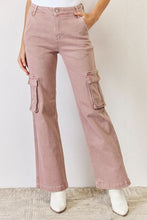 Load image into Gallery viewer, RISEN Full Size High Rise Cargo Wide Leg Jeans
