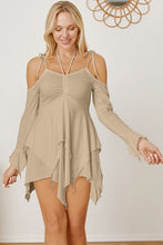 Load image into Gallery viewer, Tie Shoulder Layered Mini Cami Dress
