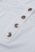 Load image into Gallery viewer, Contrast Lace Button Up Top
