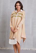 Load image into Gallery viewer, Half Button Handkerchief Hem Dress
