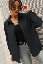 Load image into Gallery viewer, Button Front Drop Shoulder Corduroy Blouse
