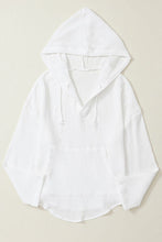 Load image into Gallery viewer, Drawstring Pocketed Dropped Shoulder Hoodie
